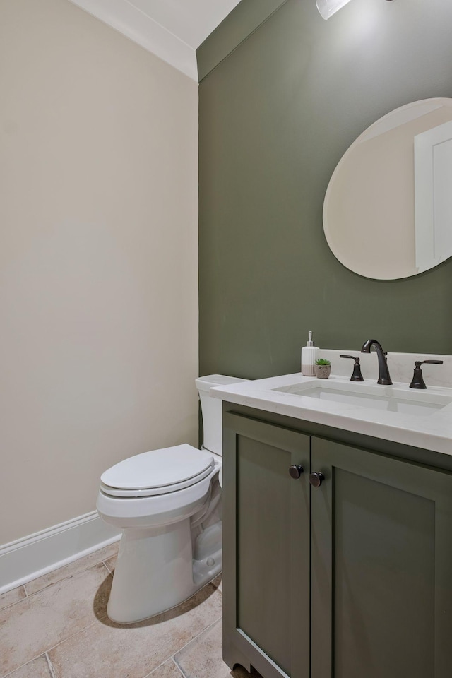 3050 Horn Springs Rd, Lebanon, TN 37087 - half bathroom with tile patterned floors, toilet, vanity, and baseboards