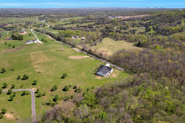 3050 Horn Springs Rd, Lebanon, TN 37087 - drone / aerial view with a wooded view and a rural view