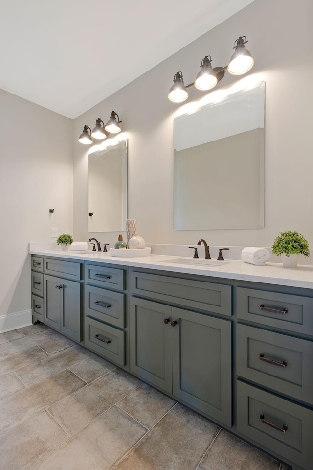 3050 Horn Springs Rd, Lebanon, TN 37087 - bathroom with a sink, double vanity, and stone finish flooring