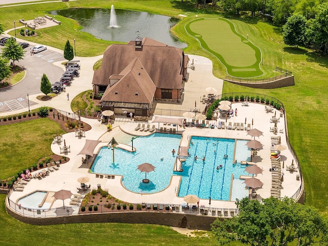 9024 Nestling Ridge Ct, College Grove, TN 37046 - drone / aerial view with a water view