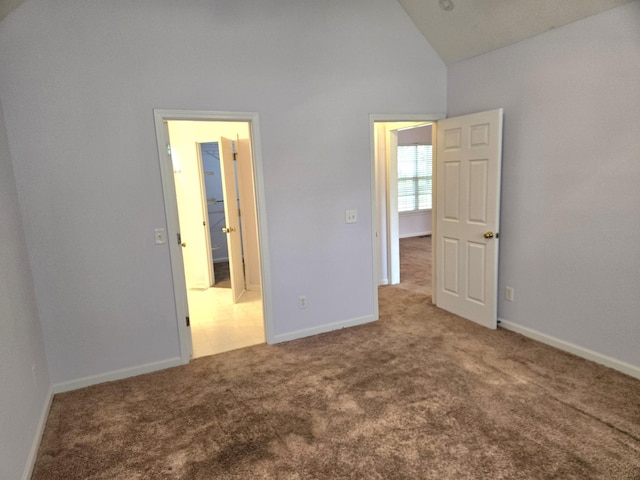 307 Parrish Cres, Mount Juliet, TN 37122 - unfurnished bedroom with carpet, high vaulted ceiling, and connected bathroom