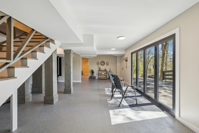 interior space with baseboards
