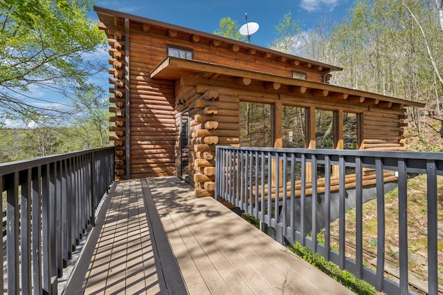 view of wooden terrace