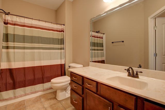 2256 Ellington Gait Dr, Clarksville, TN 37043 - bathroom featuring vanity, tile patterned flooring, and curtained shower