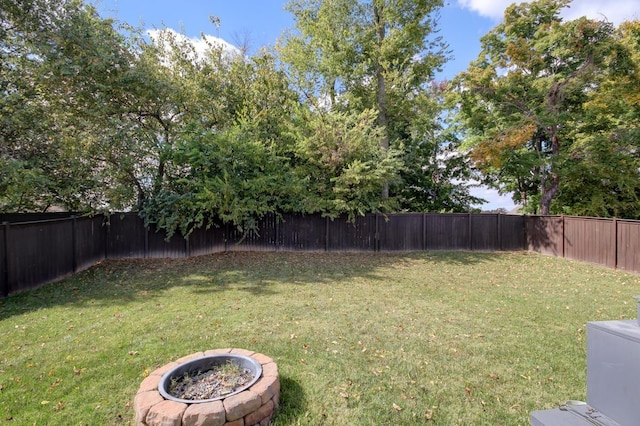 2256 Ellington Gait Dr, Clarksville, TN 37043 - fenced backyard featuring an outdoor fire pit