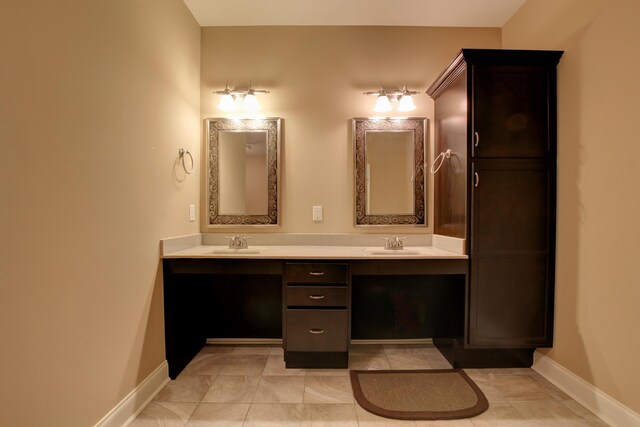 2256 Ellington Gait Dr, Clarksville, TN 37043 - full bathroom with double vanity and tile patterned floors