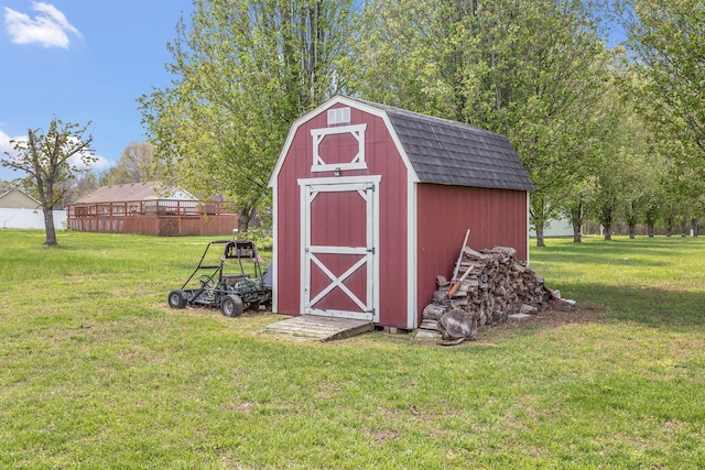 view of shed