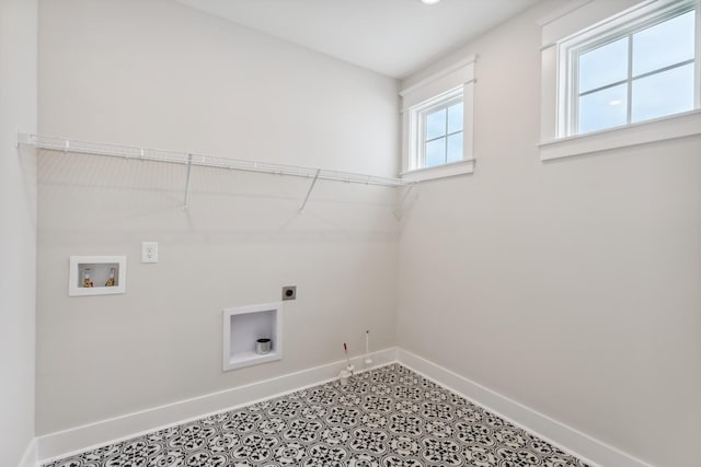 7930 Pine St, Fairview, TN 37062 - clothes washing area with baseboards, washer hookup, laundry area, hookup for an electric dryer, and light floors