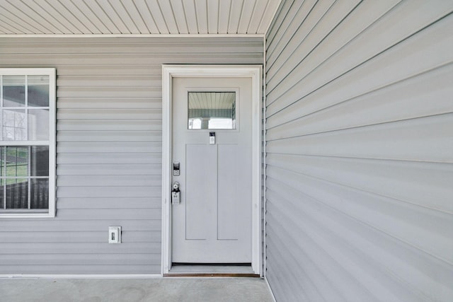 view of exterior entry