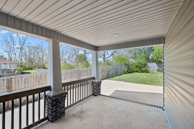view of patio / terrace with a fenced backyard