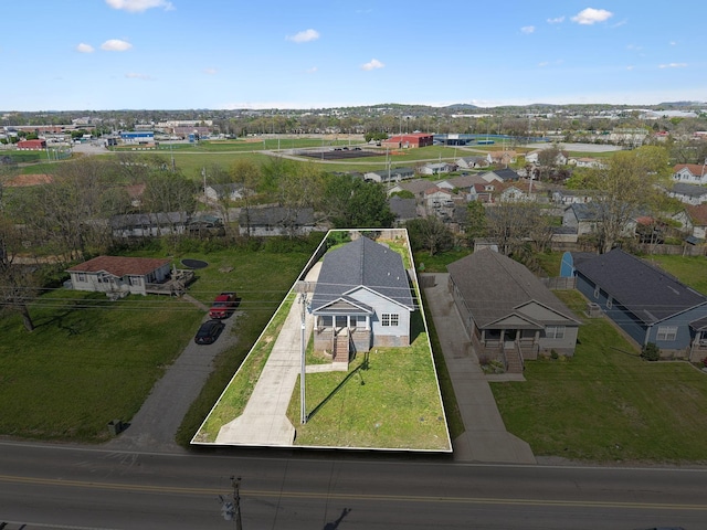 drone / aerial view with a residential view
