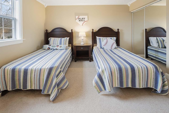 4712 Miners Cv, Antioch, TN 37013 - carpeted bedroom featuring a closet and crown molding