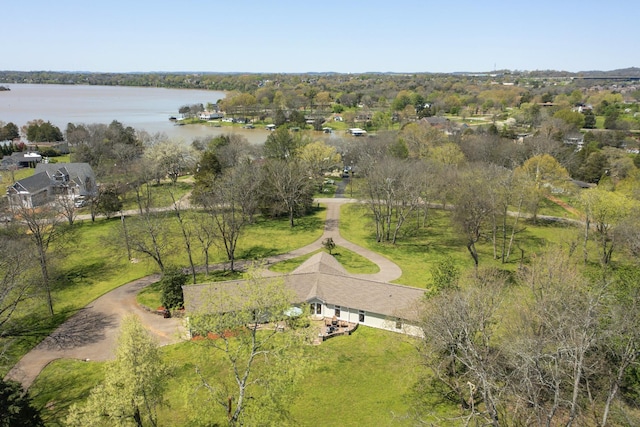 1035 Forest Harbor Dr, Hendersonville, TN 37075 - drone / aerial view featuring a water view