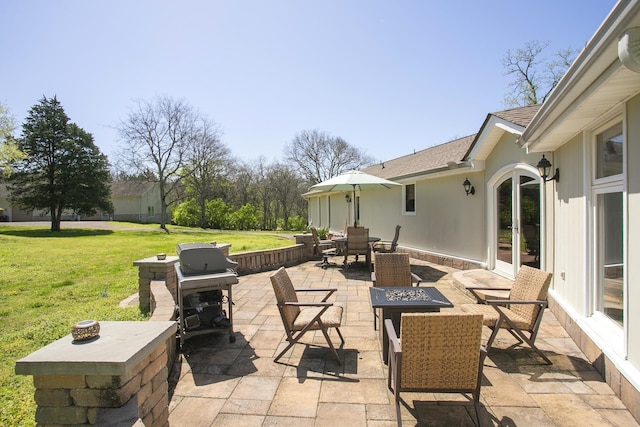 1035 Forest Harbor Dr, Hendersonville, TN 37075 - view of patio / terrace with french doors, an outdoor fire pit, and outdoor dining area