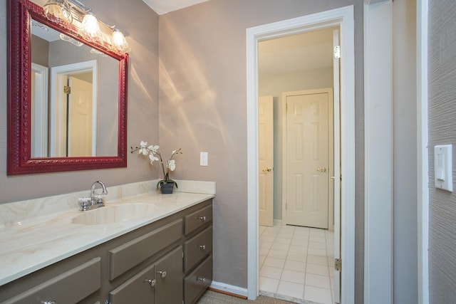 1035 Forest Harbor Dr, Hendersonville, TN 37075 - bathroom featuring tile patterned floors, vanity, and baseboards
