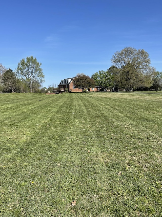 view of yard with a rural view