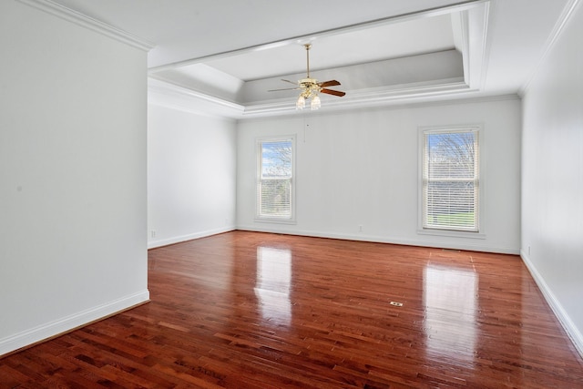 101 Christina Ct, Goodlettsville, TN 37072 - spare room with crown molding, a raised ceiling, a ceiling fan, and a healthy amount of sunlight