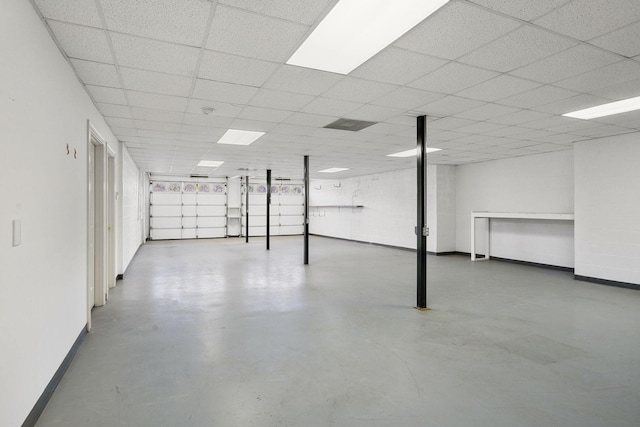 101 Christina Ct, Goodlettsville, TN 37072 - basement with a paneled ceiling and baseboards
