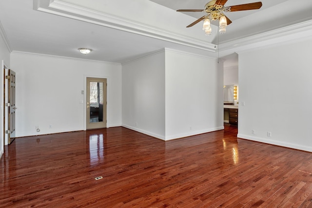 101 Christina Ct, Goodlettsville, TN 37072 - unfurnished room featuring crown molding, wood finished floors, and a ceiling fan