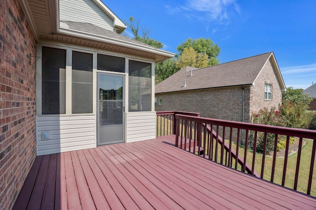 101 Christina Ct, Goodlettsville, TN 37072 - deck with a sunroom