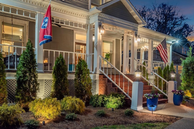 exterior space featuring a porch