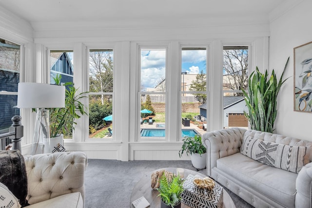 view of sunroom / solarium