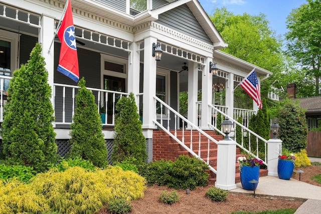 exterior space with a porch