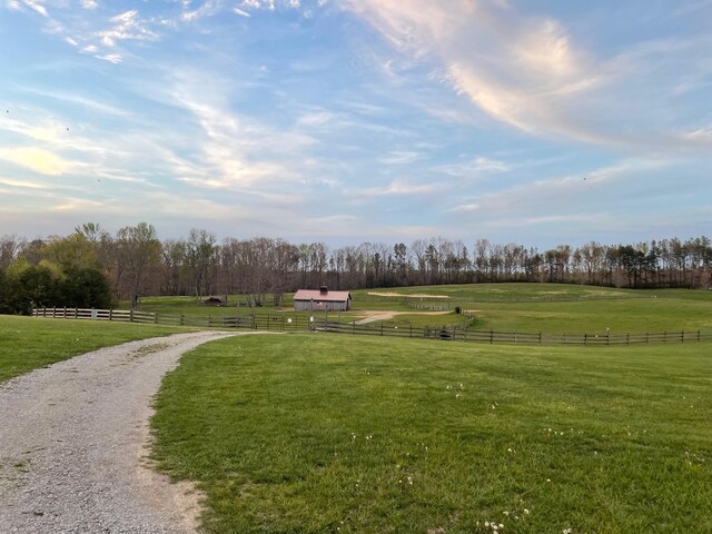 1041 High Meadow Dr, Spencer, TN 38585 - view of community featuring a yard, fence, an outdoor structure, and a rural view