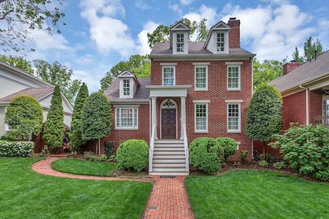234 Myles Manor Ct, Franklin, TN 37064 - colonial inspired home with a front yard and brick siding