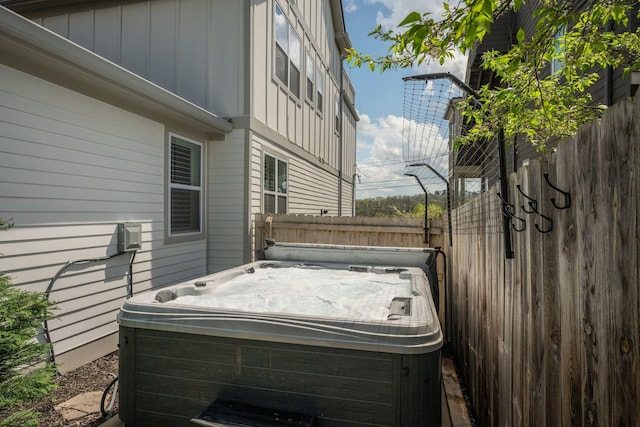 72 Twin St, Nashville, TN 37209 - exterior space with fence and a hot tub