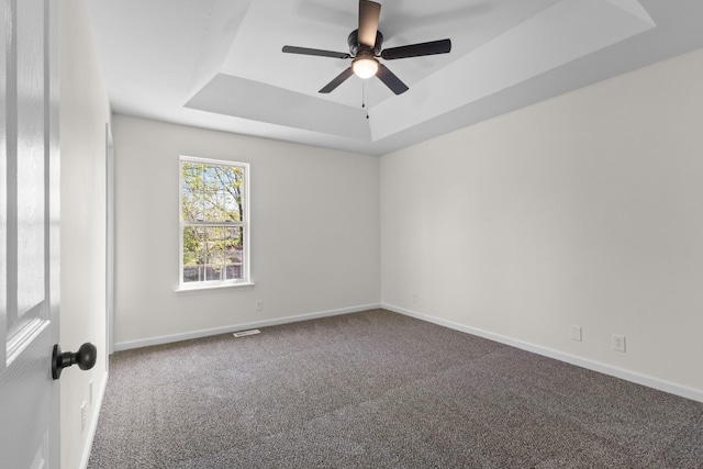 438 Pacific Ave, Oak Grove, KY 42262 - empty room featuring ceiling fan, carpet floors, baseboards, and a raised ceiling