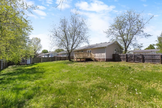 438 Pacific Ave, Oak Grove, KY 42262 - view of yard featuring a fenced backyard and a wooden deck