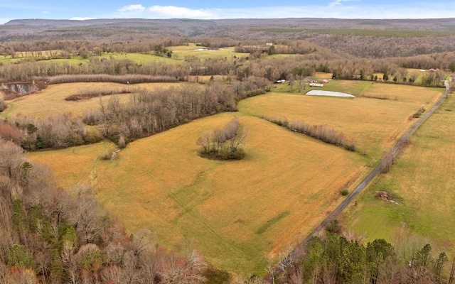 drone / aerial view with a rural view