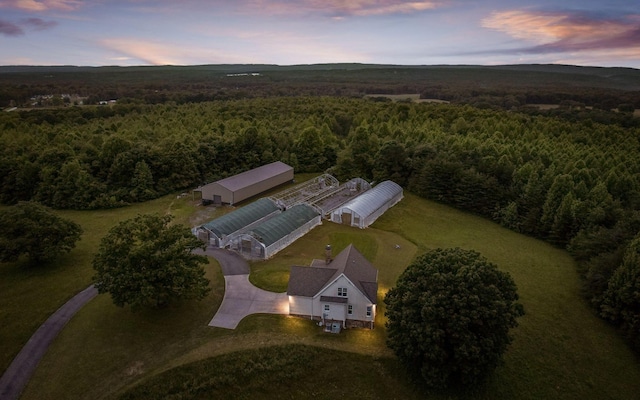 10600 Skyridge Trl, Soddy Daisy, TN 37379 - aerial view at dusk of a view of trees