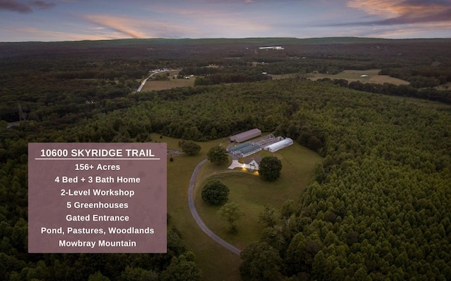 10600 Skyridge Trl, Soddy Daisy, TN 37379 - drone / aerial view of a heavily wooded area