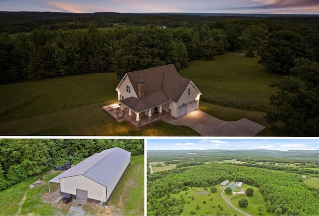 10600 Skyridge Trl, Soddy Daisy, TN 37379 - view of subject property with a forest and property boundaries highlighted