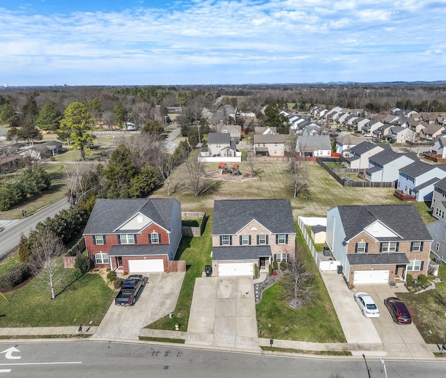 drone / aerial view with a residential view