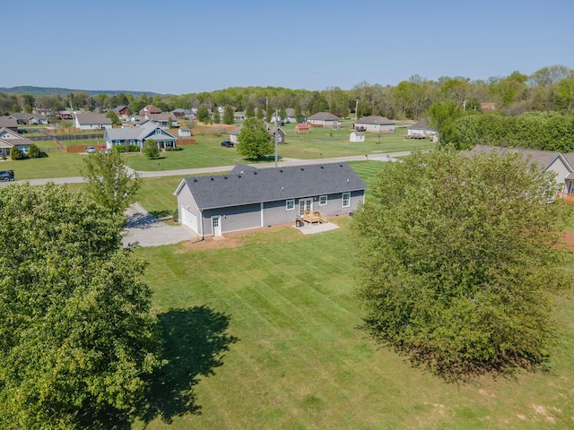 bird's eye view featuring a residential view