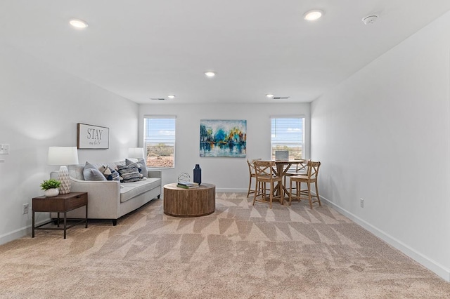8524 Turnbull Dr, Pleasant View, TN 37146 - carpeted living room featuring plenty of natural light, baseboards, and recessed lighting