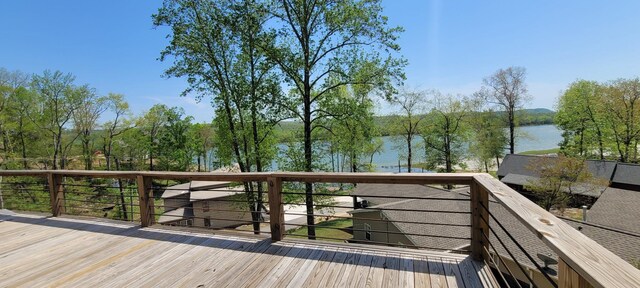 1124 Woodlawn Shores Rd, Sugar Tree, TN 38380 - wooden deck featuring a water view