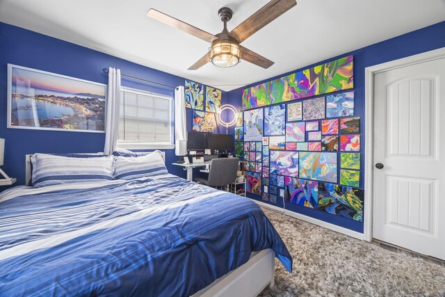 1204A Keller Ave, Nashville, TN 37216 - bedroom featuring carpet floors and a ceiling fan