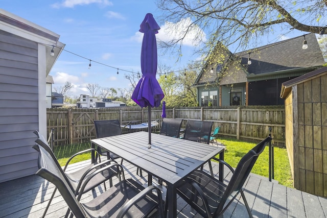 1204A Keller Ave, Nashville, TN 37216 - deck featuring a fenced backyard and outdoor dining area