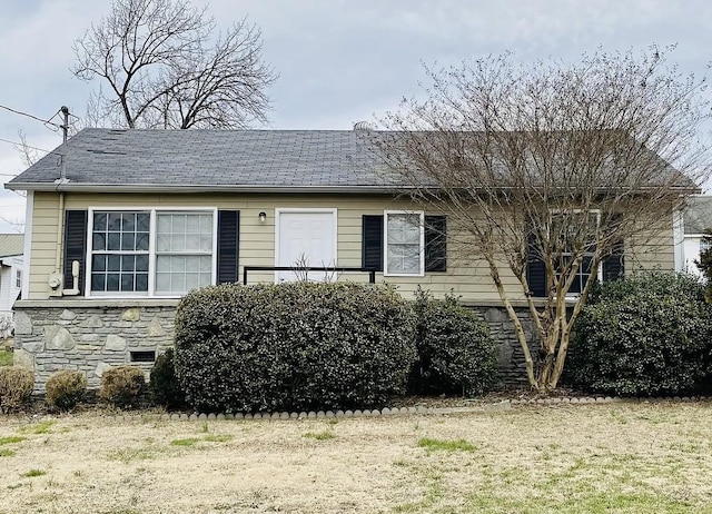view of front of property with stone siding