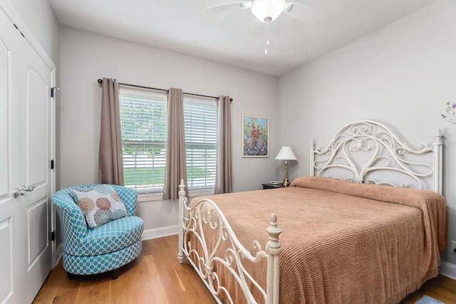 134 Joe Blanton Rd, Woodbury, TN 37190 - bedroom featuring baseboards, a ceiling fan, and wood finished floors