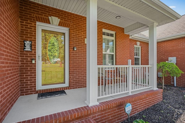 134 Joe Blanton Rd, Woodbury, TN 37190 - view of exterior entry with brick siding and covered porch