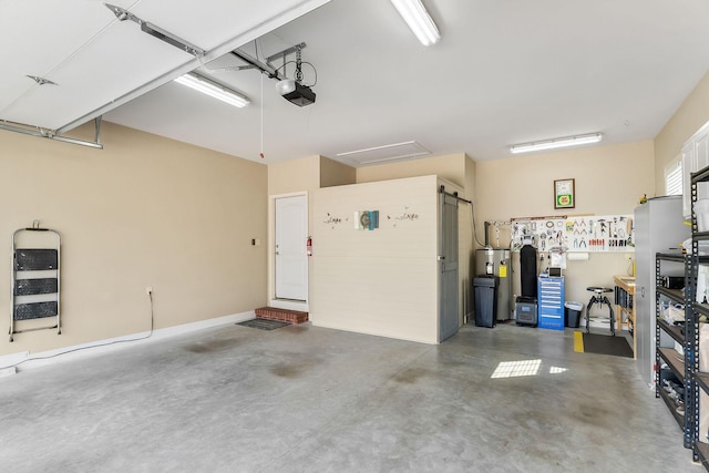 134 Joe Blanton Rd, Woodbury, TN 37190 - garage with a garage door opener and electric water heater