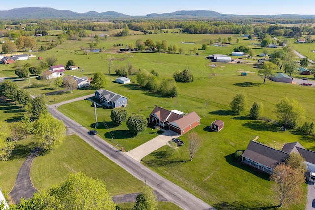 134 Joe Blanton Rd, Woodbury, TN 37190 - birds eye view of property with a mountain view and a rural view