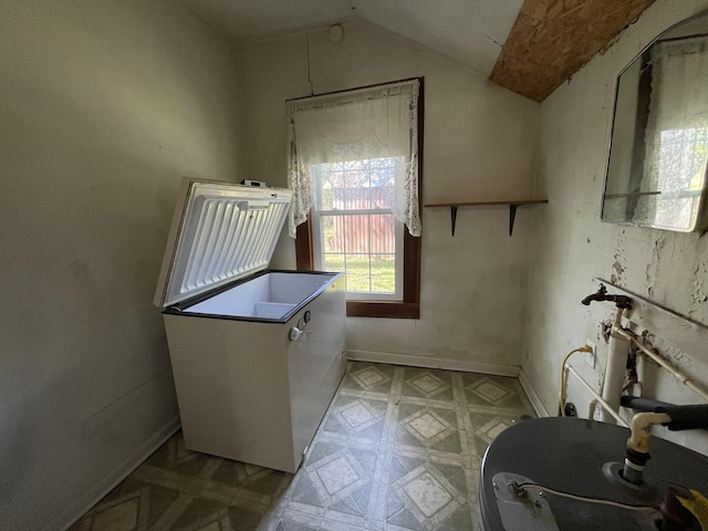 312 Neal St, Huntland, TN 37345 - laundry area featuring tile patterned floors and baseboards