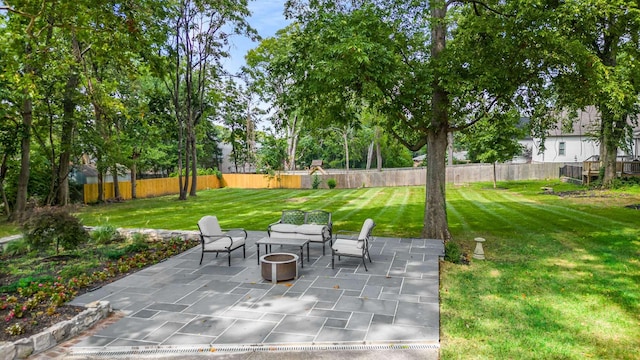 931 Caldwell Ln, Nashville, TN 37204 - view of patio / terrace with a fire pit and fence private yard