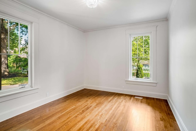 931 Caldwell Ln, Nashville, TN 37204 - empty room with light wood-style floors, baseboards, ornamental molding, and a wealth of natural light